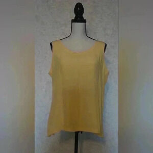 Silk Cotton French Terry Sleeveless Tank Top XL